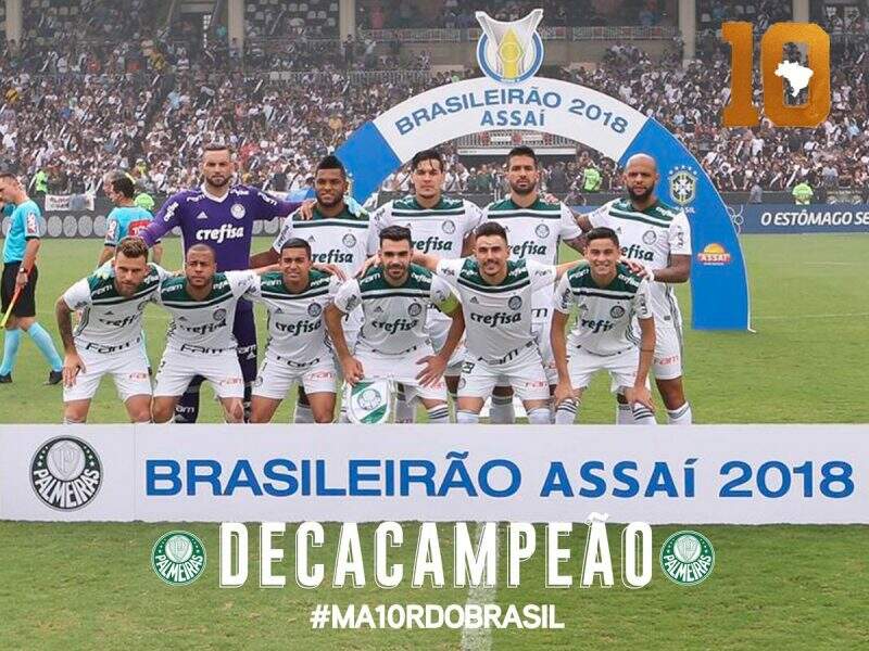 Palmeiras vence partida contra o Vasco e se consagra campeão antecipado do Brasileirão 2018