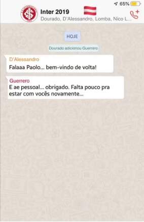 “Adicionado ao grupo”: Paolo Guerrero é novo integrante do elenco do Inter para 2019; assista ao vídeo