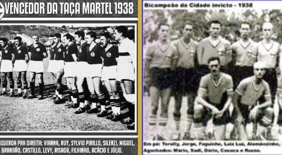 Times de Inter e Grêmio em 1938.